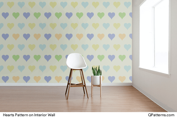 Hearts Pattern on interior-wall