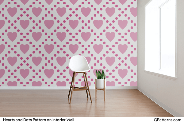 Hearts and Dots Pattern on interior-wall