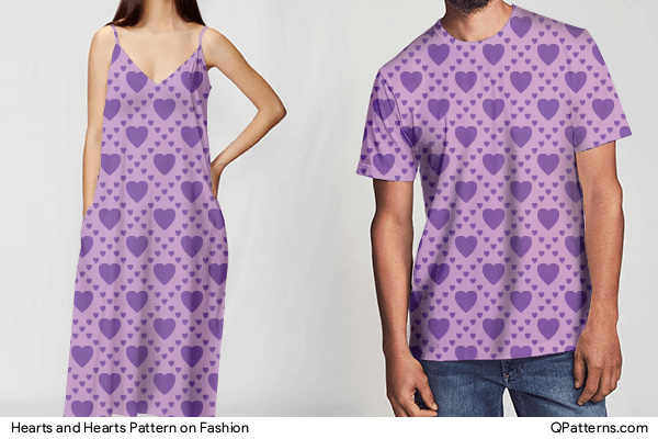 Hearts and Hearts Pattern on fashion