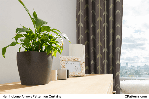 Herringbone Arrows Pattern on curtains