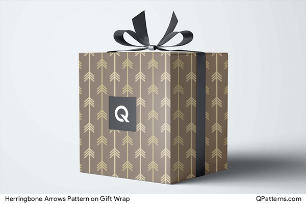 Herringbone Arrows Pattern on gift-wrap