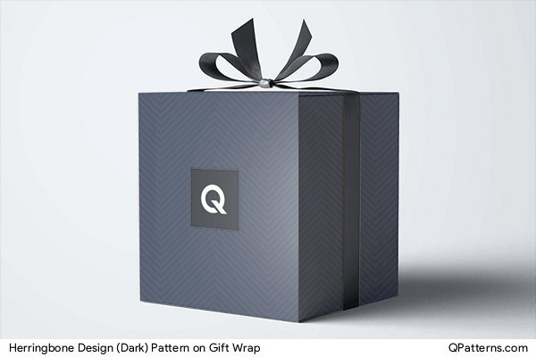 Herringbone Design (Dark) Pattern on gift-wrap