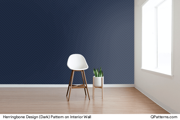 Herringbone Design (Dark) Pattern on interior-wall