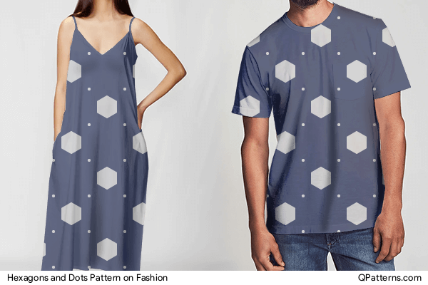 Hexagons and Dots Pattern on fashion