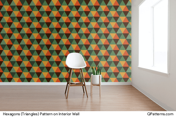 Hexagons (Triangles) Pattern on interior-wall