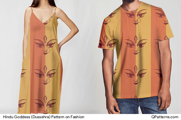 Hindu Goddess (Dussehra) Pattern on fashion