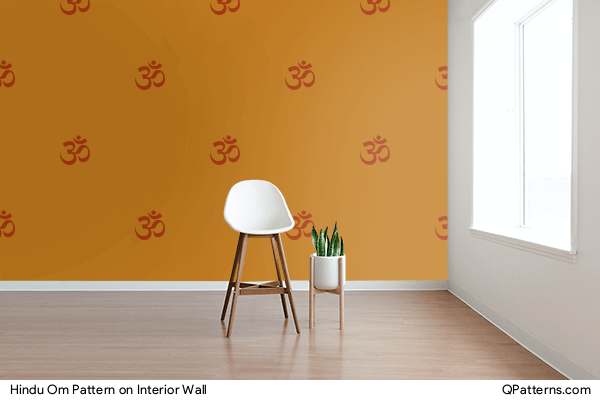 Hindu Om Pattern on interior-wall