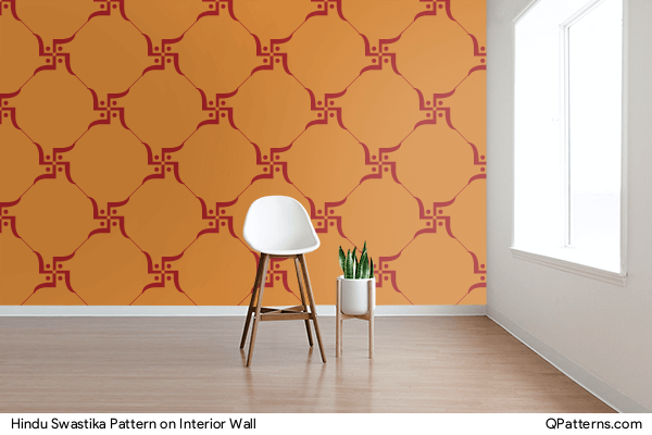 Hindu Swastika Pattern on interior-wall