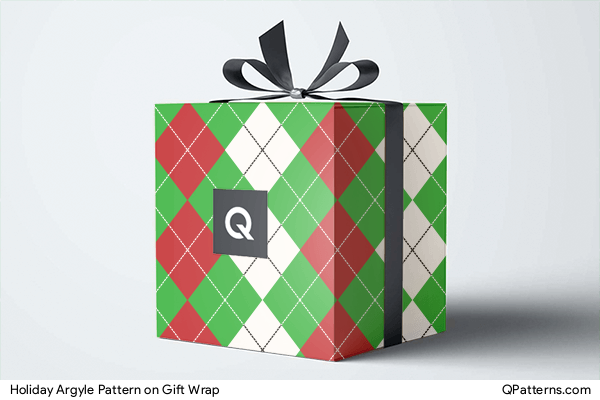 Holiday Argyle Pattern on gift-wrap