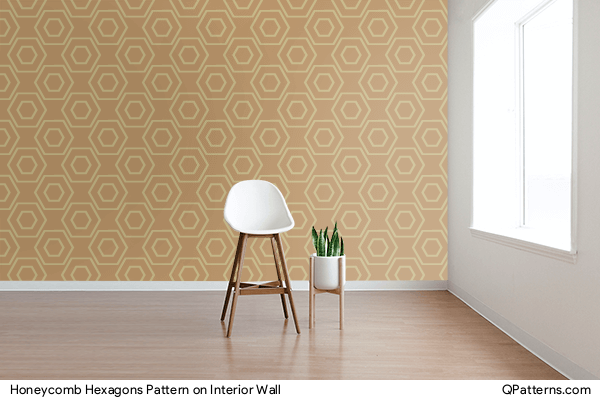 Honeycomb Hexagons Pattern on interior-wall