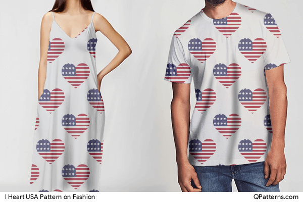 I Heart USA Pattern on fashion