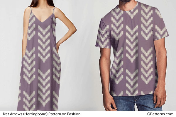 Ikat Arrows (Herringbone) Pattern on fashion