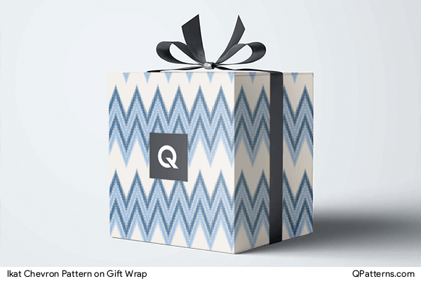 Ikat Chevron Pattern on gift-wrap
