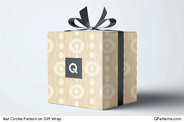 Ikat Circles Pattern on gift-wrap
