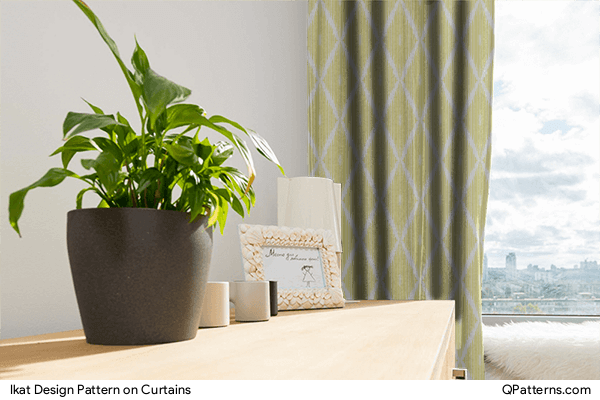 Ikat Design Pattern on curtains