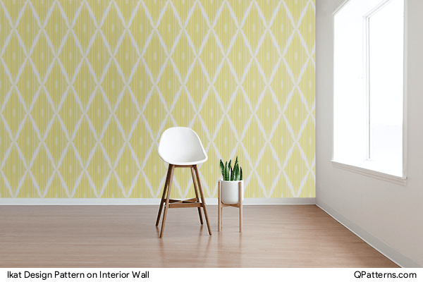 Ikat Design Pattern on interior-wall