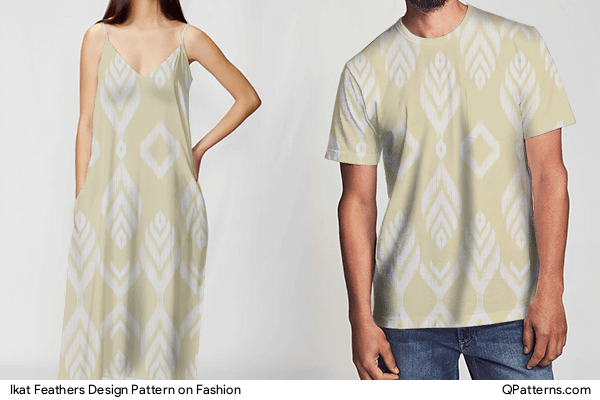 Ikat Feathers Design Pattern on fashion