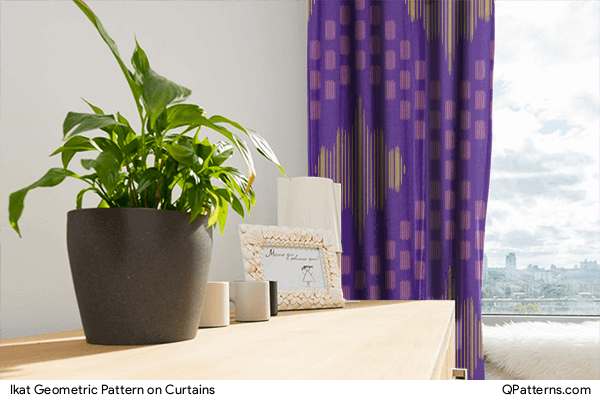 Ikat Geometric Pattern on curtains