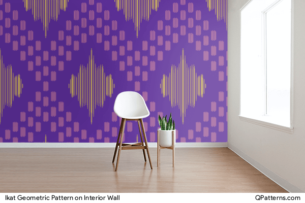 Ikat Geometric Pattern on interior-wall