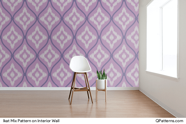 Ikat Mix Pattern on interior-wall