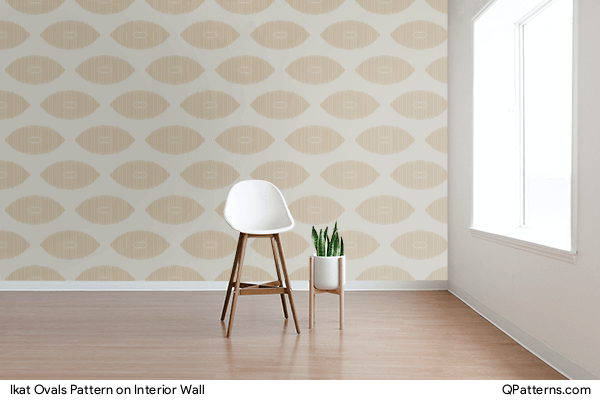 Ikat Ovals Pattern on interior-wall