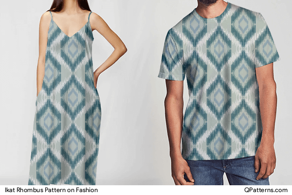 Ikat Rhombus Pattern on fashion