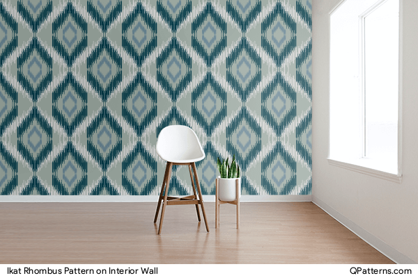 Ikat Rhombus Pattern on interior-wall