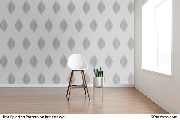 Ikat Spindles Pattern on interior-wall