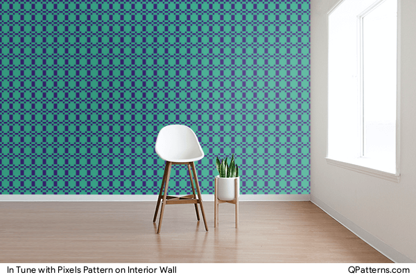 In Tune with Pixels Pattern on interior-wall