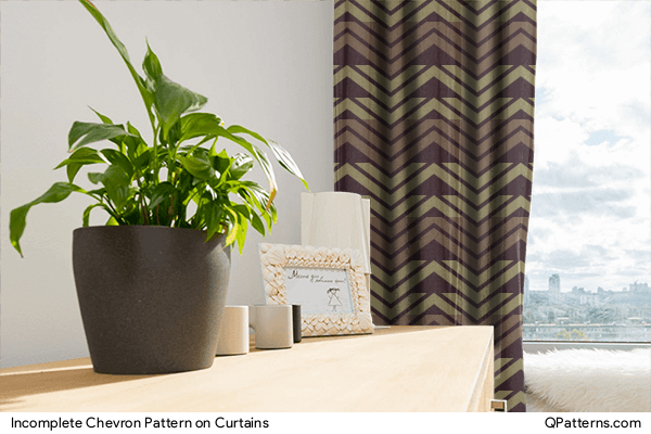 Incomplete Chevron Pattern on curtains