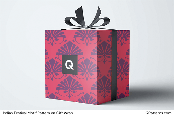 Indian Festival Motif Pattern on gift-wrap