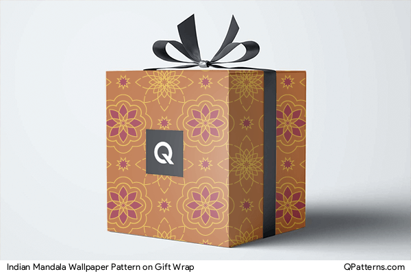 Indian Mandala Wallpaper Pattern on gift-wrap