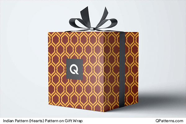 Indian Pattern (Hearts) Pattern on gift-wrap