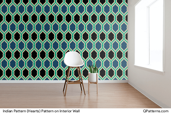 Indian Pattern (Hearts) Pattern on interior-wall
