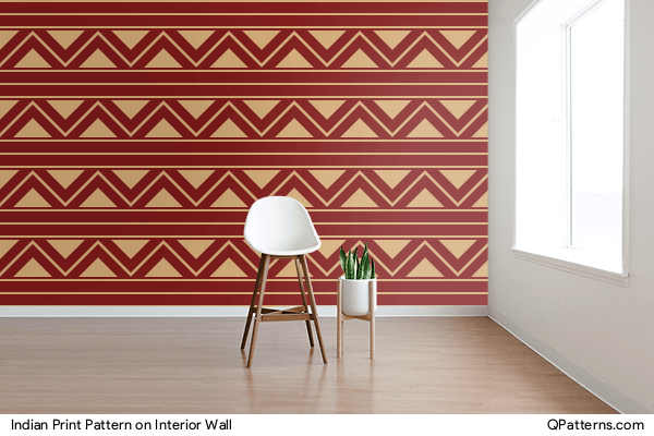 Indian Print Pattern on interior-wall