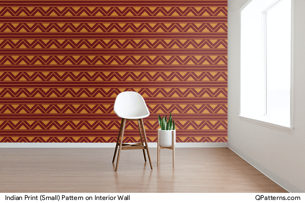 Indian Print (Small) Pattern on interior-wall
