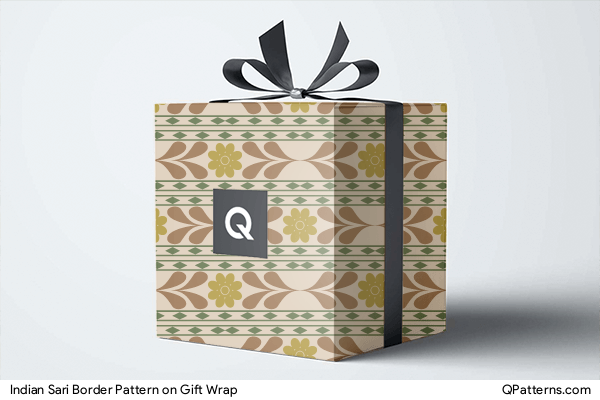 Indian Sari Border Pattern on gift-wrap