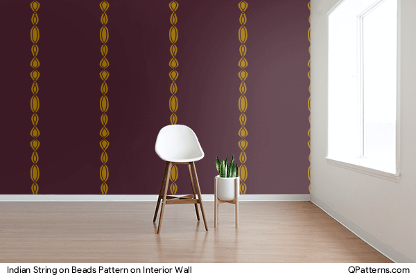 Indian String on Beads Pattern on interior-wall