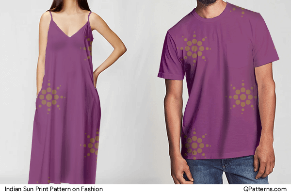 Indian Sun Print Pattern on fashion