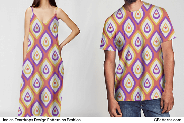 Indian Teardrops Design Pattern on fashion