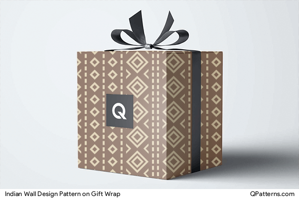 Indian Wall Design Pattern on gift-wrap