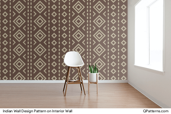 Indian Wall Design Pattern on interior-wall