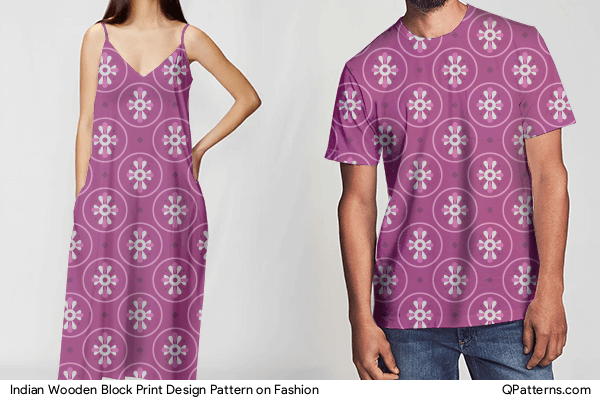 Indian Wooden Block Print Design Pattern on fashion