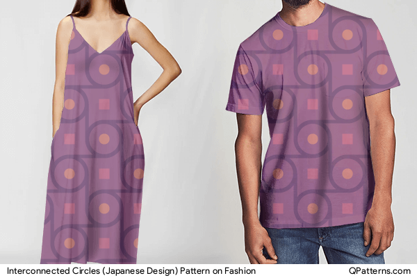 Interconnected Circles (Japanese Design) Pattern on fashion