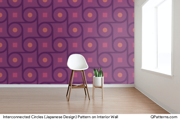 Interconnected Circles (Japanese Design) Pattern on interior-wall