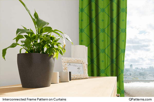 Interconnected Frame Pattern on curtains