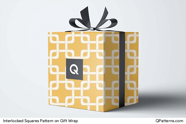 Interlocked Squares Pattern on gift-wrap