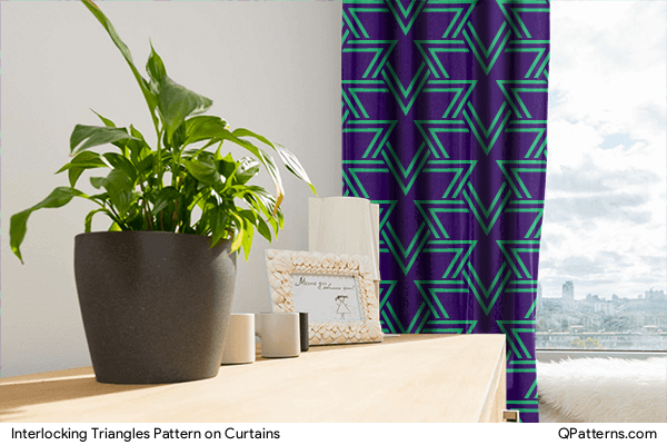 Interlocking Triangles Pattern on curtains