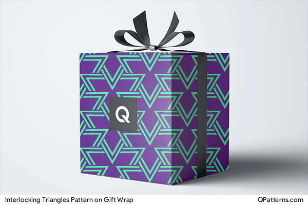 Interlocking Triangles Pattern on gift-wrap