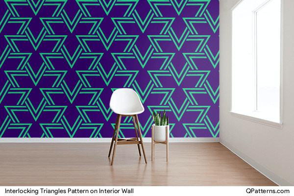 Interlocking Triangles Pattern on interior-wall